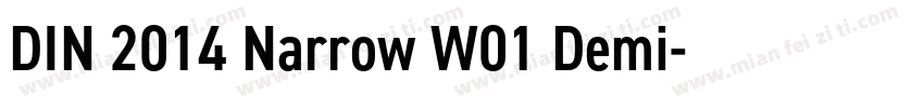 DIN 2014 Narrow W01 Demi字体转换